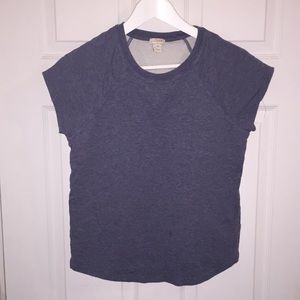 JCrew cotton shirt sleeve sweater